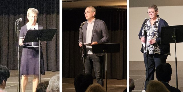 Die Redner: Ulrike Molitor, Stefan Rosemann, Claudia Warning